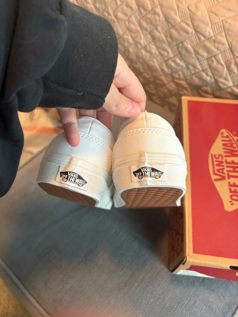Vans White Slip-On Sneakers - Picture 4 of 4